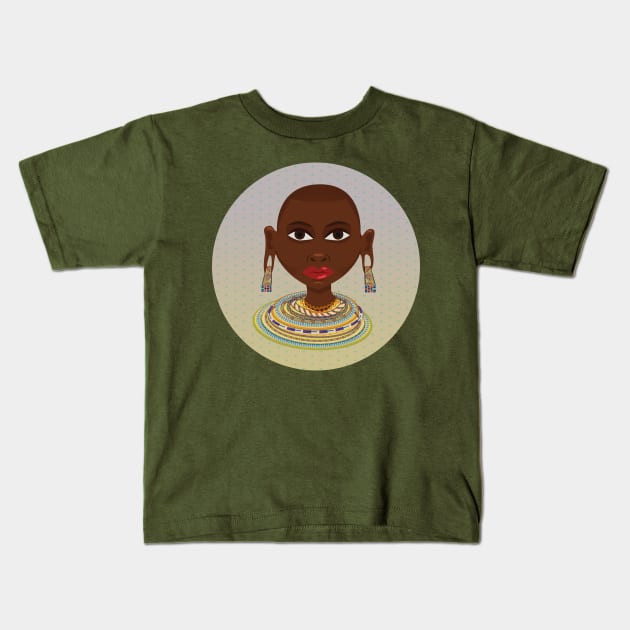 African Princess Kids T-Shirt by AlinaPlesia